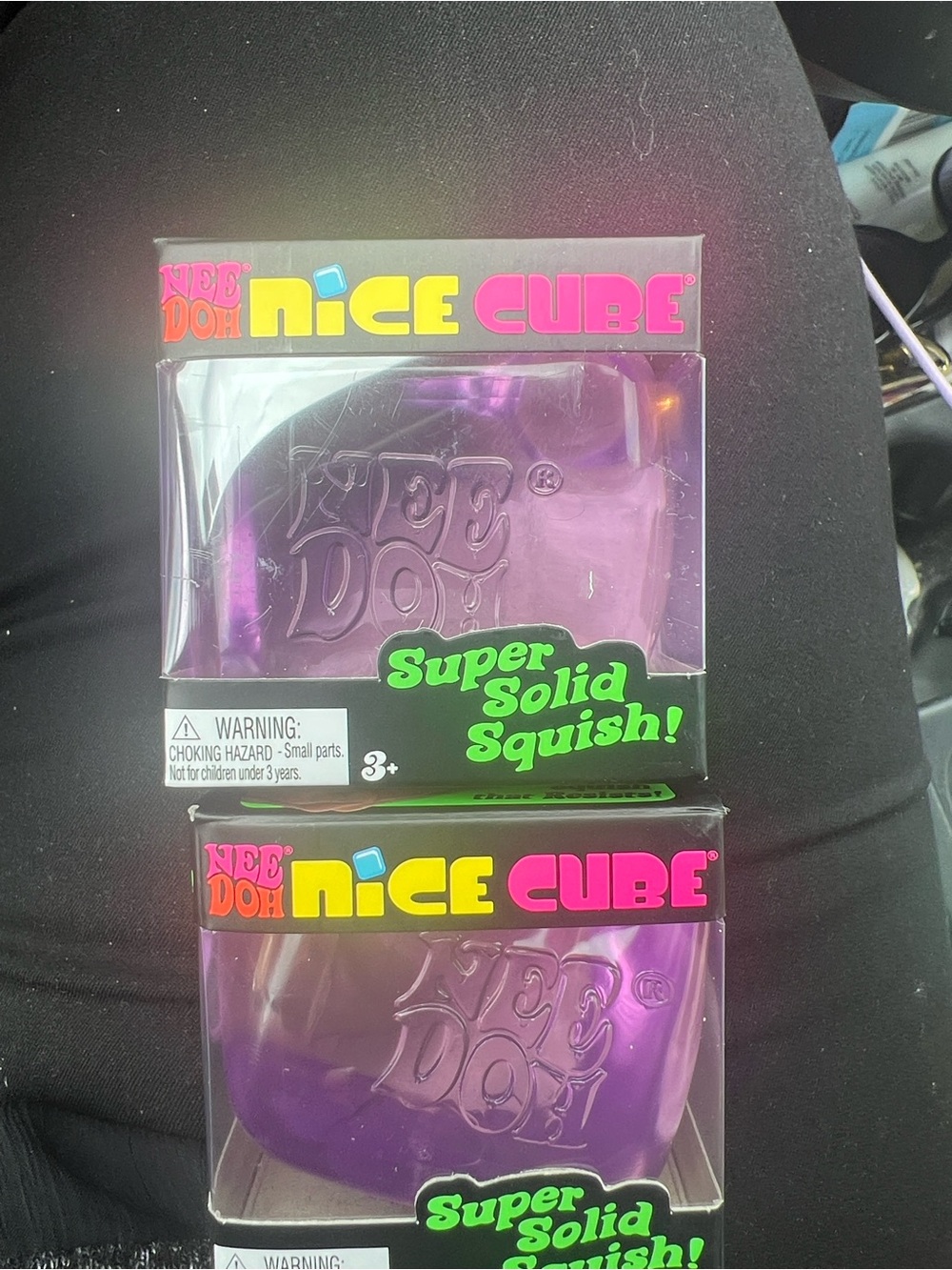 Nee Doh Nice Cube Purple Super Solid Squish